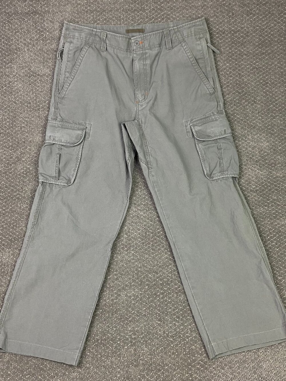 LL Bean Cargo Pants Mens 36x32 Actual 38x29 Olive Gray Allagash Outdoor 262570